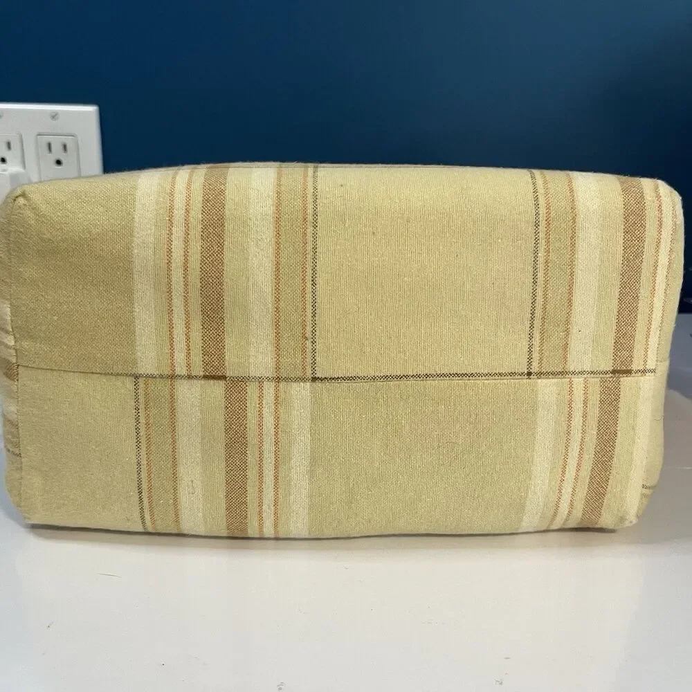 Martha Stewart Cabin Plaid Flannel Sheet Set TWIN Neutral Autumn Yellow NEW